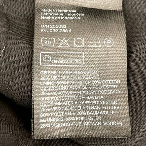 H&M Slim Fit Pants Women 32 Black Skinny Leg Basics Y2K Retro Comfort Academia - Picture 7 of 8